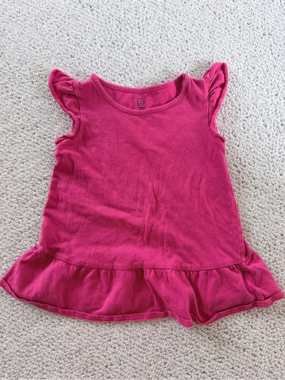 GAP Toddler Girls Magenta Pink Ruffle Tank Top